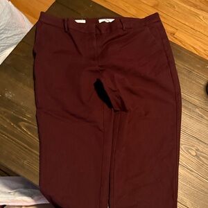 LOFT Burgundy Ankle Pants
